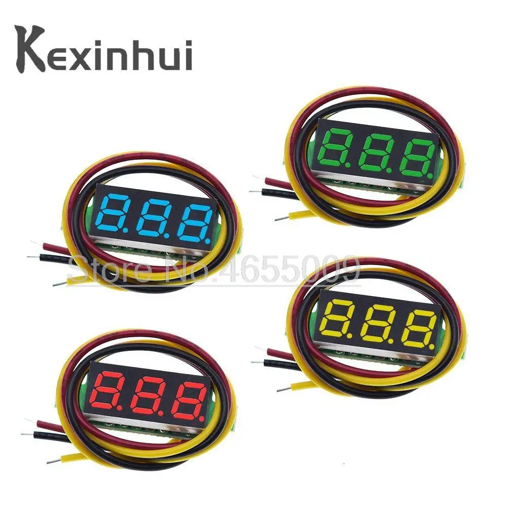 0.28 inch DC 0-100V 2/3 Wire Mini Gauge voltage meter Voltmeter LED Display Digital Panel Voltmeter Meter Detector Monitor Tools