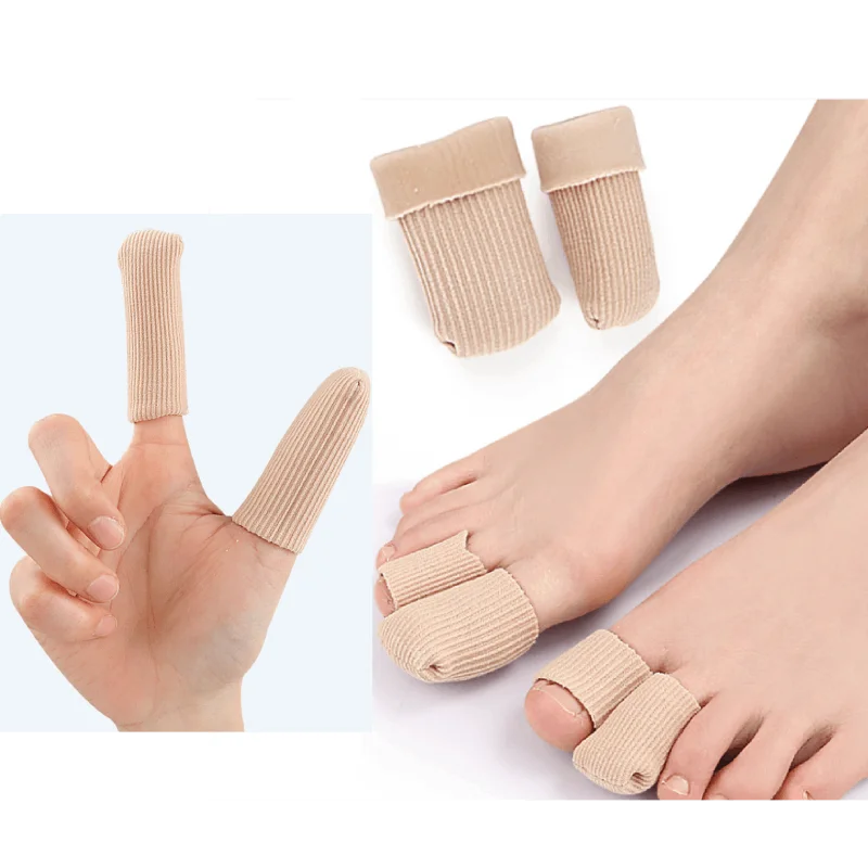1/10Pcs Soft Fiber Gel Toe Sleeve Breathable Silicone Tube Finger Protectors Corn Cushion Separator Foot Care Comfort Protection