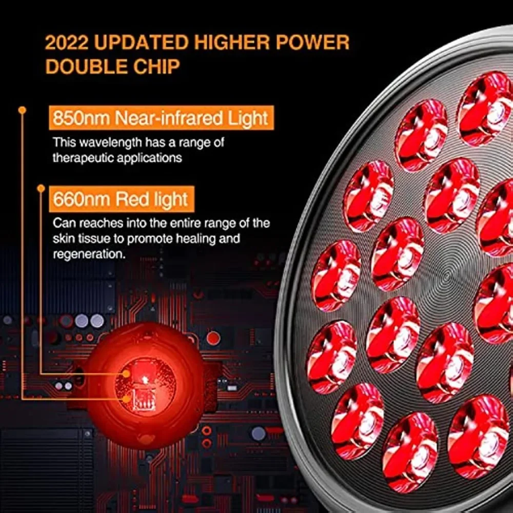 LED Infrared Light, LED Physiotherapy Lamp,Therapy ,Adjustable Bracket,Red 660nm Infrared 850nm Light For Skin Care Pain Relief