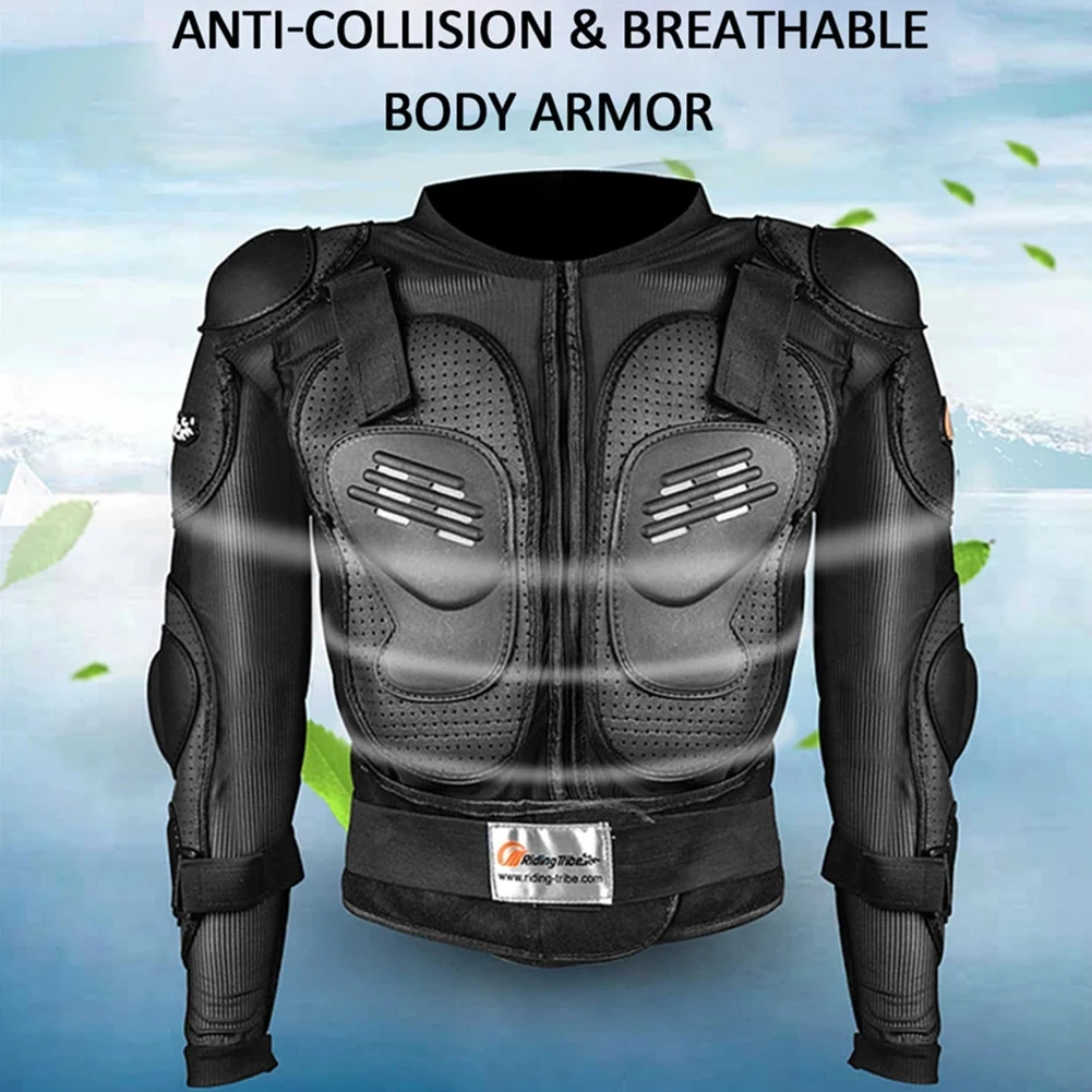 Chaqueta de motocicleta de manga larga con pegatinas mágicas, transpirable, ajustable, Protector de carreras, armadura de Hx-p13, equipo de protección