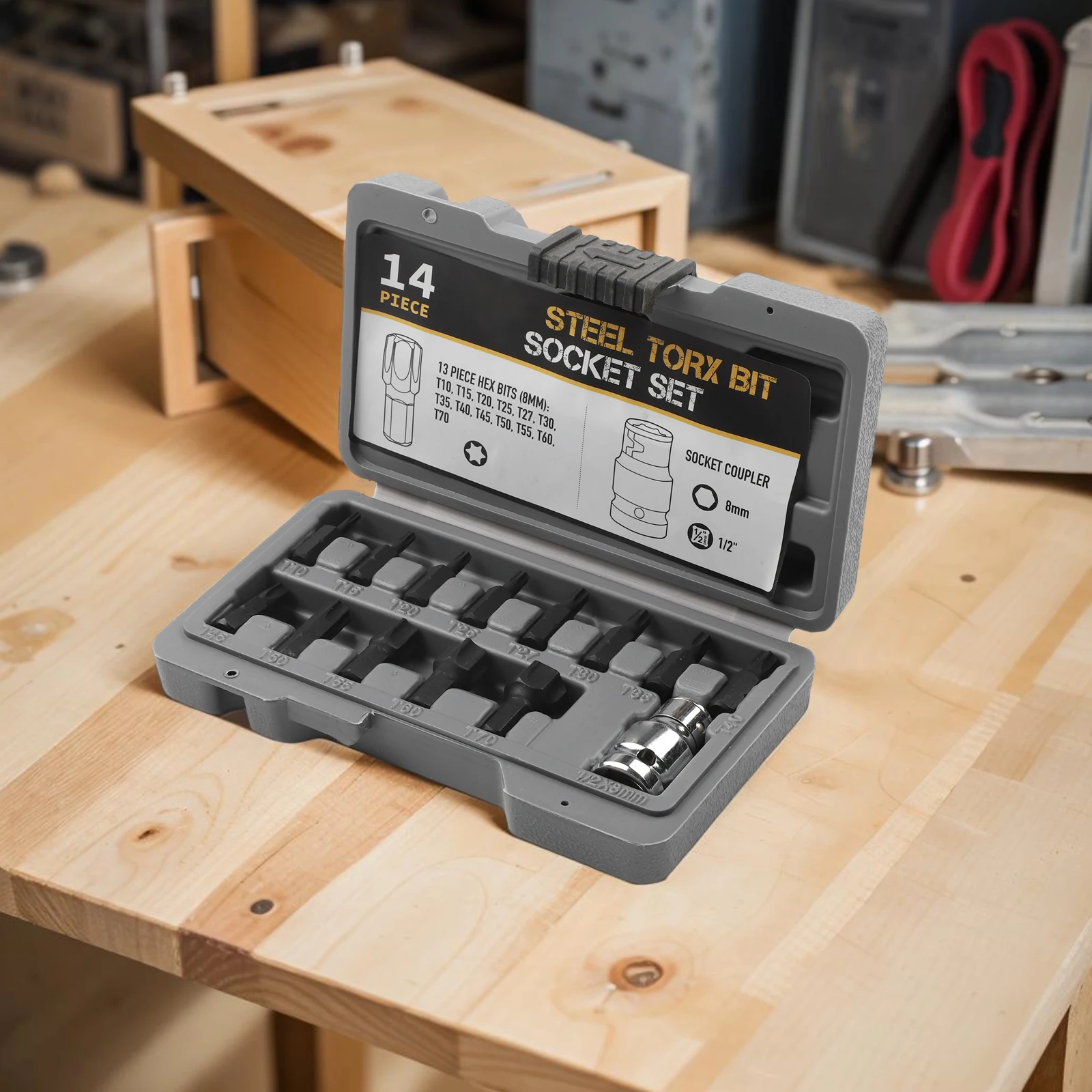 

Комплексный набор головок Torx T70 для привода 1/2 дюйма, 14 предметов для автомобильных и домашних ремонтных приборов