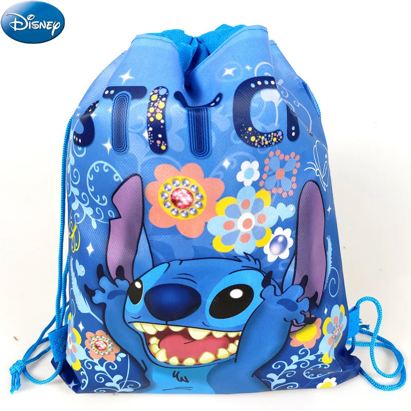 Disney Anime Figure Lilo&Stitch Drawstring Bag Stitch Party Decorations Gift Bag Kid Birthday Party Baby Shower Supplies Gifts