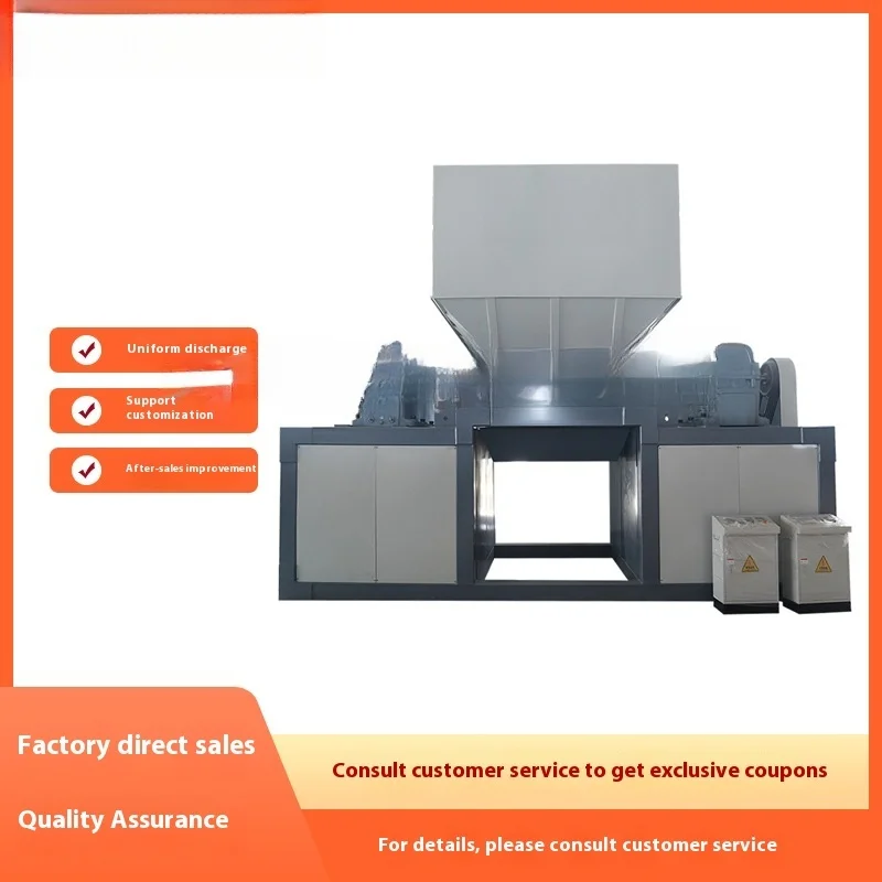 Large Scale Household Waste, Dual Axis Shredder For Metal, Steel, Plastic, And Rubber Crushers Efficient Garbage Recycling