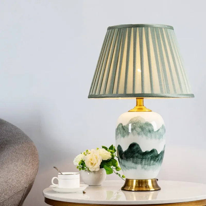 RONIN Contemporary CeramicTable Lamp Luxury Creativity Living Room Bedroom Study Hotel Engineering Desk Light