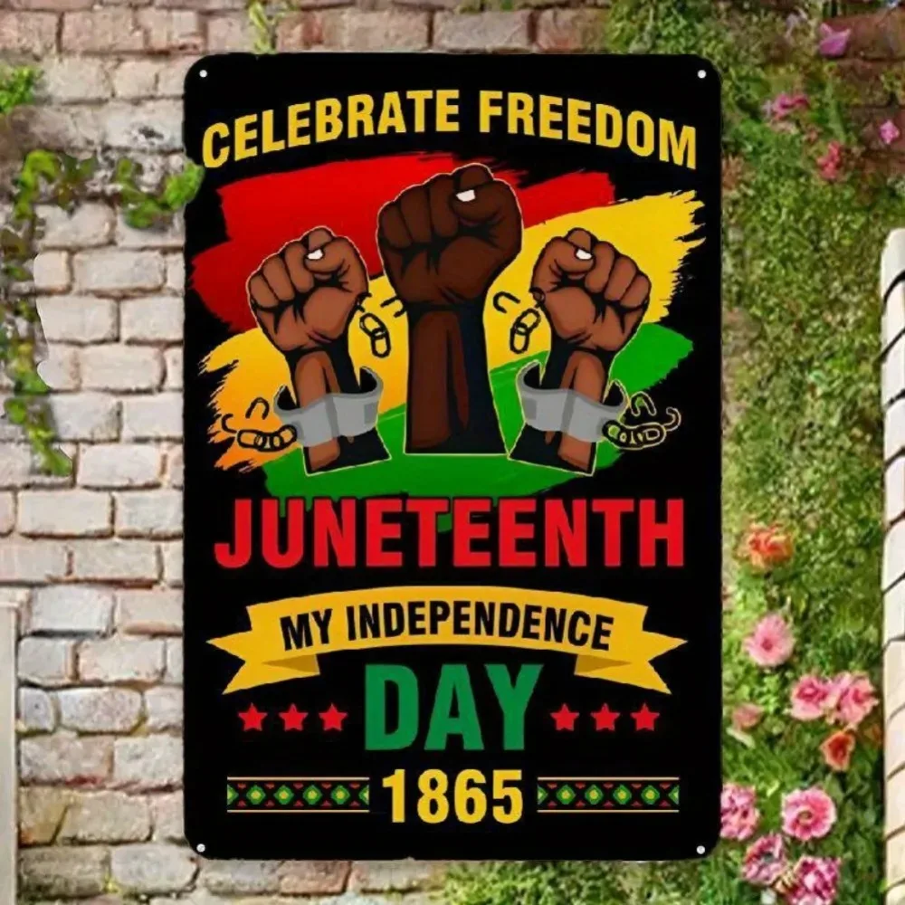 Freedom' Design with Fist & Chain Motifs | Historic African American Heritage Decor for Home, Community Centers &