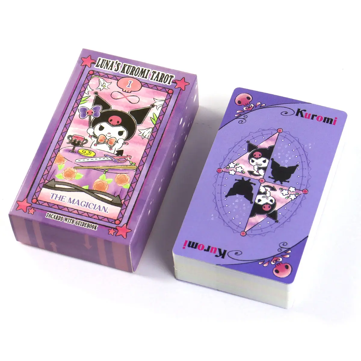 Kuromi-baraja de cartas de Tarot, juego de mesa familiar de Hello Kitty Sanrio, cartas de oráculo, cartas de fiesta, 78 cartas, 2024