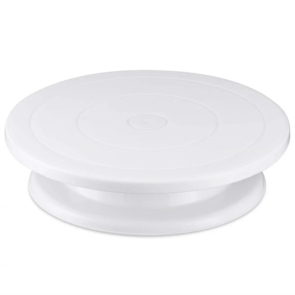 1pc Plastic Cake Turntable Rotating 11 inch Cake Plastic Dough Pastry Decorating Cream Stand Rotary Table DIY Pan Baking Tool