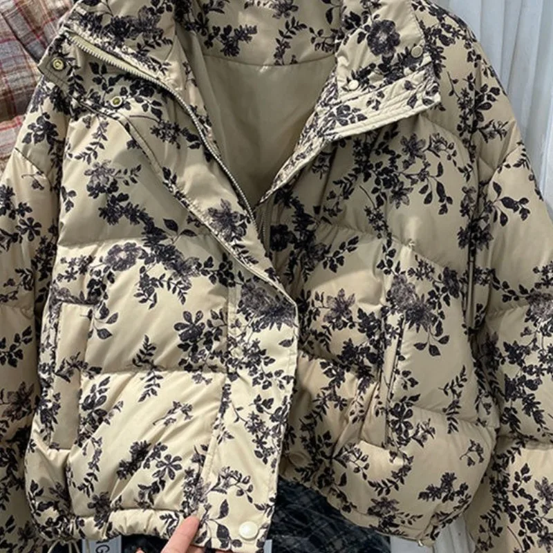 Women's Autumn/Winter Top Coat Cotton Coat Lapel Contrasting Colors Retro Simple Comfortable Casual Design Soft Niche Versatile