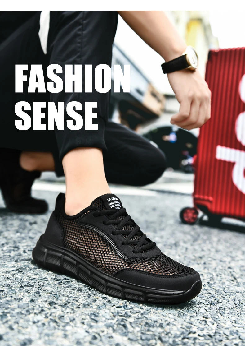 

Men's Casual Shoes Lace-Up Walking Footwear Tenis Masculino Zapatillas Hombre Summer Mesh Men Sneakers Breathable Light