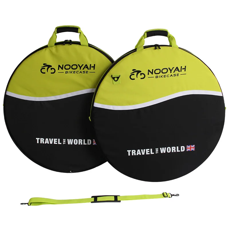 NOOYAH Bike Wheel Bag 3 Layer Thicker Bicycle Bag for MTB Road Bike Wheel Transport Protect Bike Accessories 2 in 1 Carry Pack