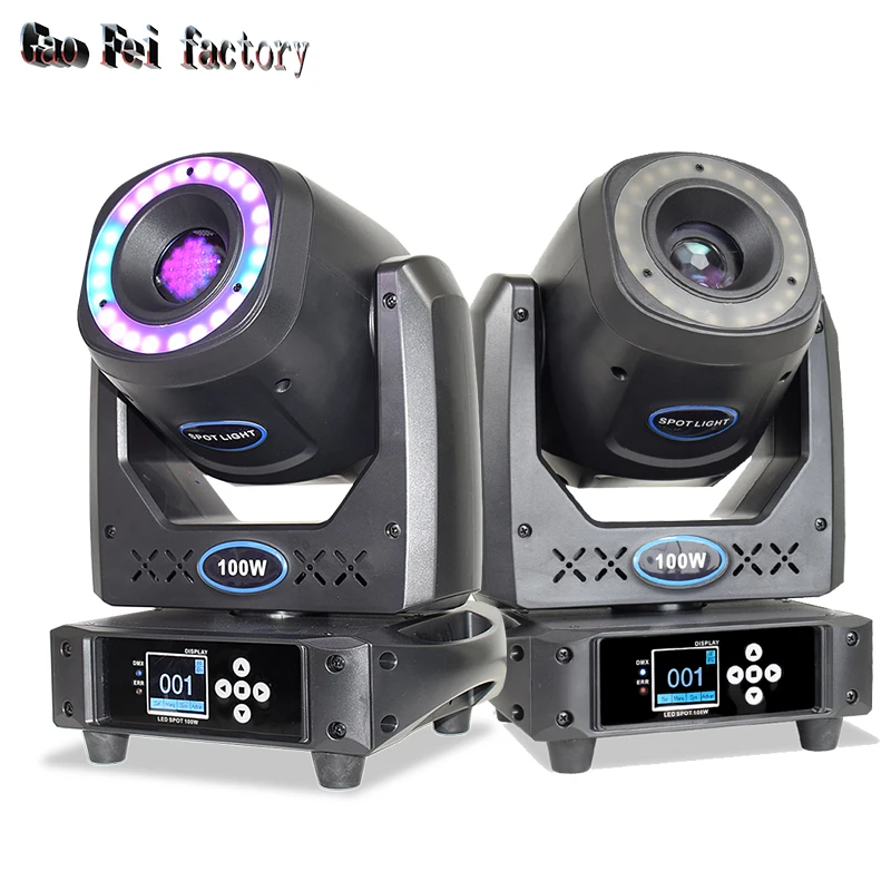 LED Spot 100W Moving Head Light Lyre Gobo Cabeza Movil Led DJ Lighting Backlight For Stage Disco Party Night Club Show