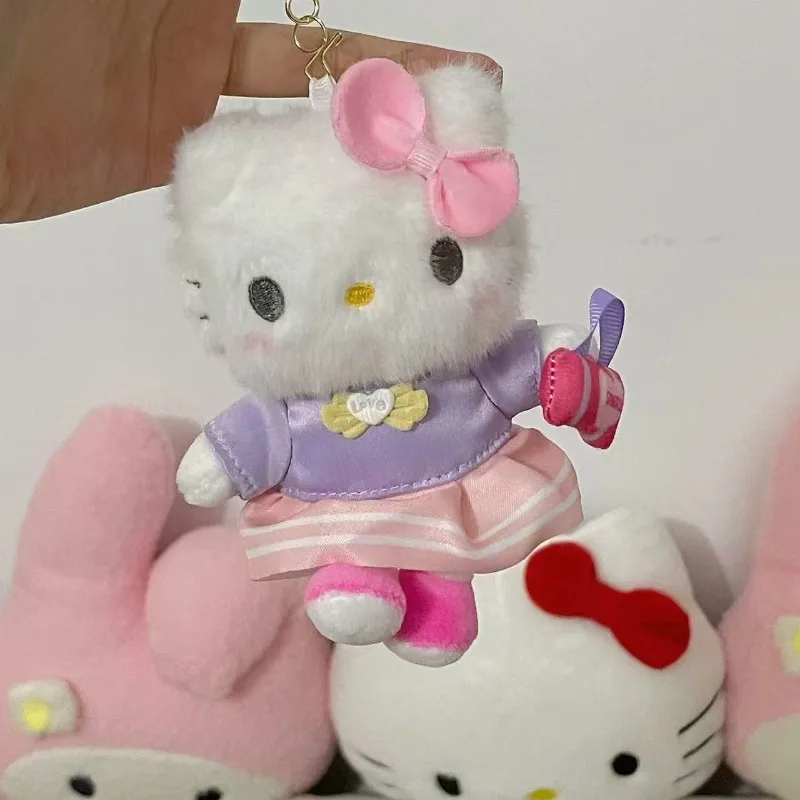 Sanrio Hello Kitty Kawaii peluche mignon Campus Style série peluche poupée sac à dos pendentif porte-clés fille vacances cadeau d'anniversaire