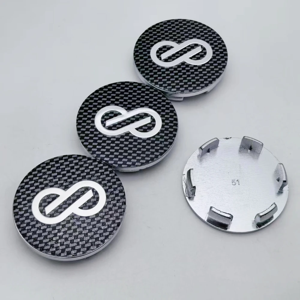 

4pcs 51mm O.D / 46mm I.D ENKEI Logo Emblem Badge Car Wheel Center Caps Wheel Hubcap Hub Rim Center Dust Cover Car Accessories