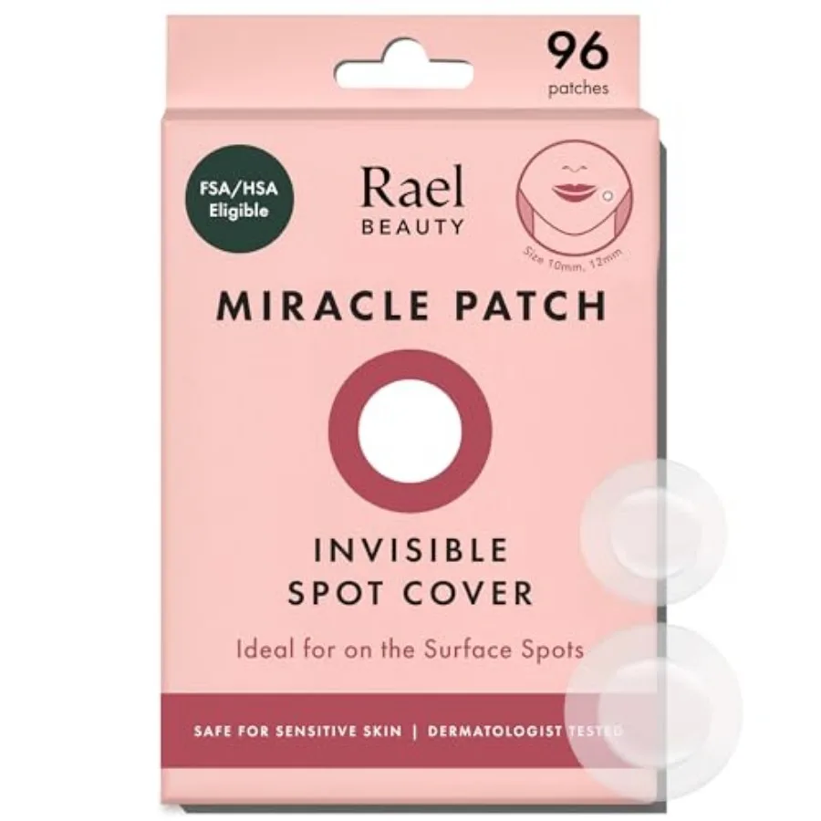

Rael Pimple Patches, Miracle Invisible Spot Cover - Hydrocolloid Acne Pimple Patch, Absorbs Zits and Blemish, Korean Skin Care,