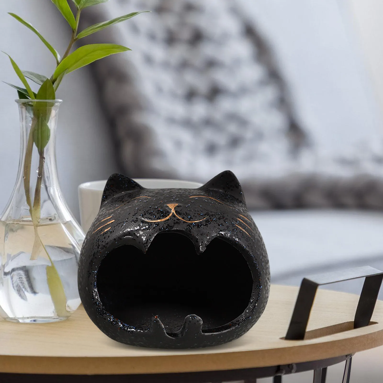 Active Cat for Indoor Cats Bowl Home Decor Shape Ornament Cool Room Ceramic Ash Holder Fish Tank Accessories