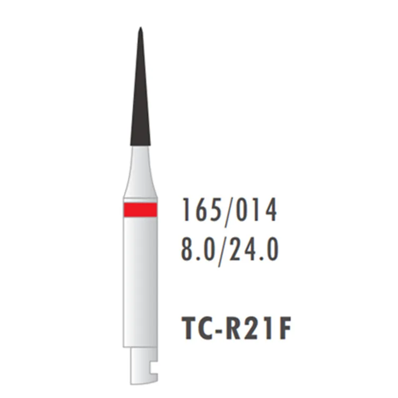 10 sztuk/zestaw niska prędkość laboratorium dentystyczne wiertła diamentowe dla RA 2.35mm Shank rękojeść polerka stomatologia Instrument TC-R21F