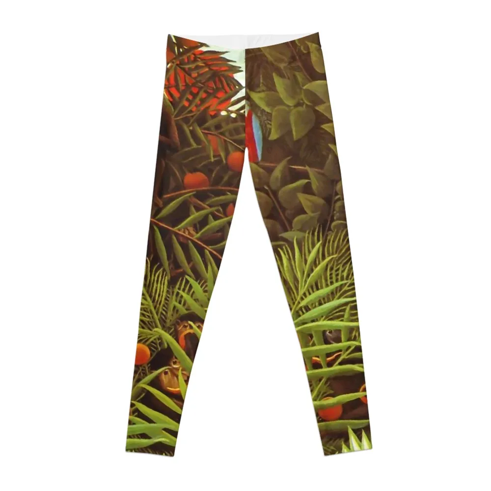 Henri Rousseau Exotic landscape, 1908 Leggings Women's push up Sportswear woman gym sports tennis for Womens Leggings