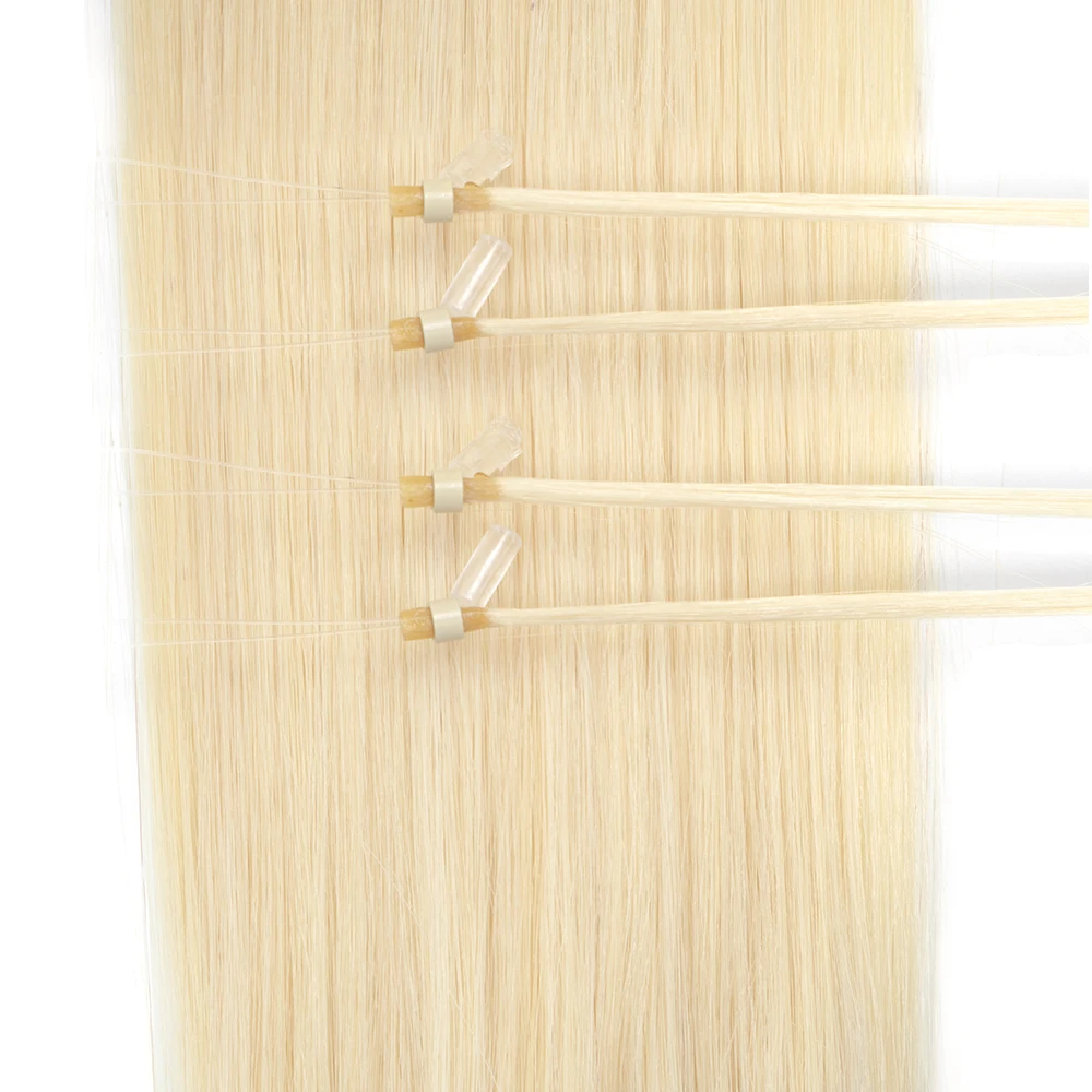 Microlink Echthaar-Extensions 30g/Packung Braun Blond Micro Loop Remy Unsichtbare Perlen für Nahtloses Natürliches Volumen