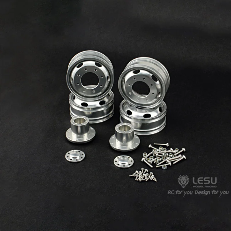 LESU W-2010 1/14 truck rear wheel hub suitable for Tamiya tractor aluminum alloy wheel hub DIY mud truck model accessories