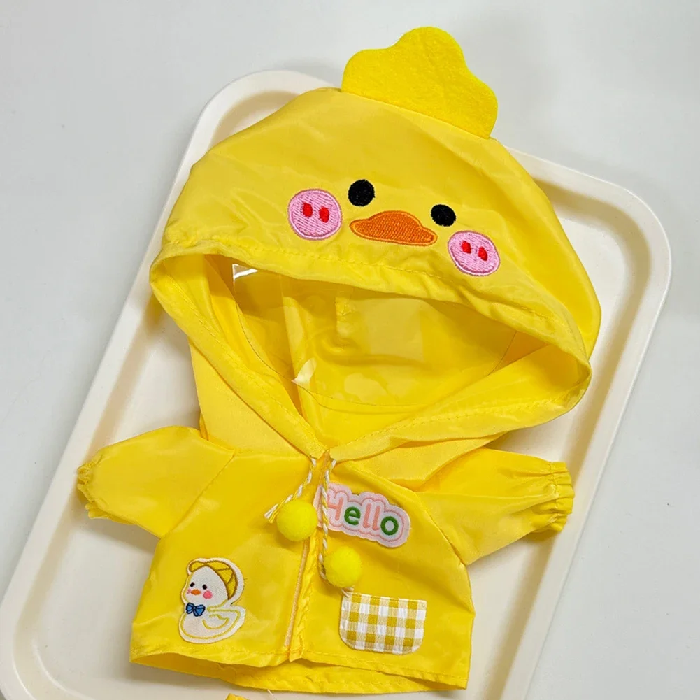 17 ซม.Labubu เสื้อผ้าชุดสัตว์น่ารักเสื้อกันฝนกลางแจ้งตุ๊กตา Plush Dress Up