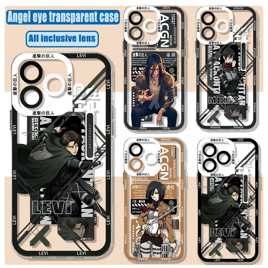 Anime Allen Attack On Titan Phone Case For iPhone 15 14 13 12 11 Mini Pro Max X XR XSMax 6S 6 7 8 Plus SE20 Transparent Cover