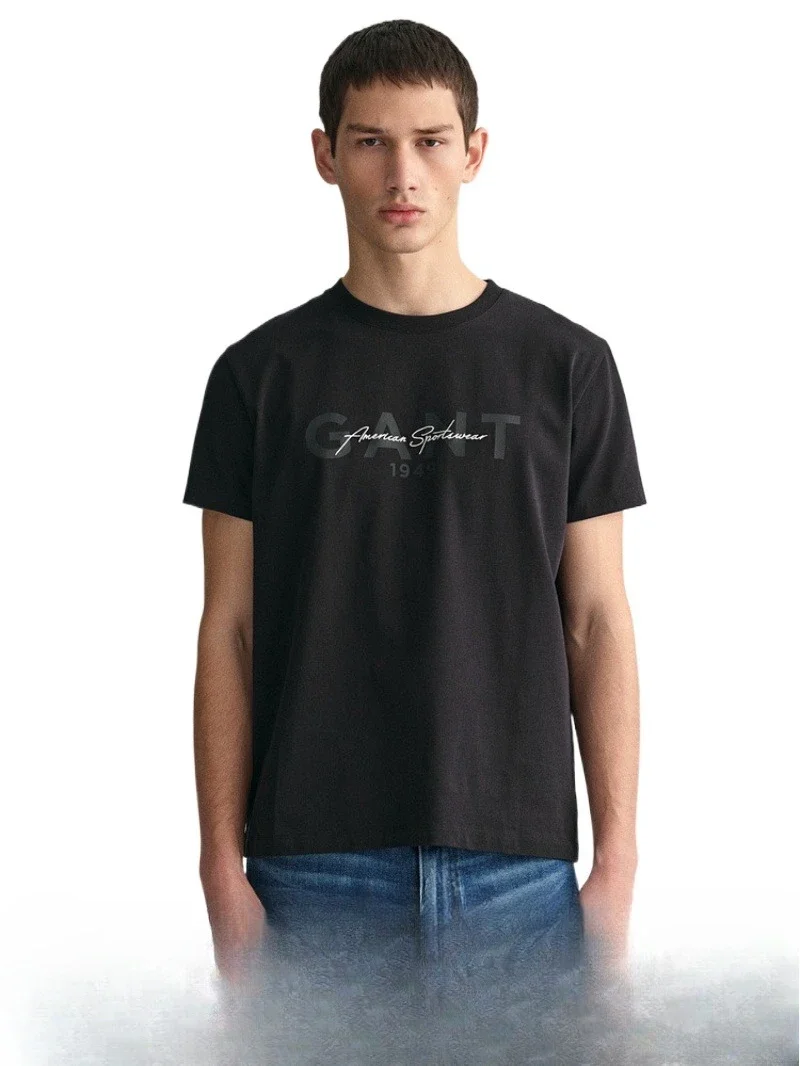 

Summer Fashion Short Sleeve Men and Women Couples Simple Cool Sa Cotton 1949 Print Loose Matching T-shirt Movement Popular