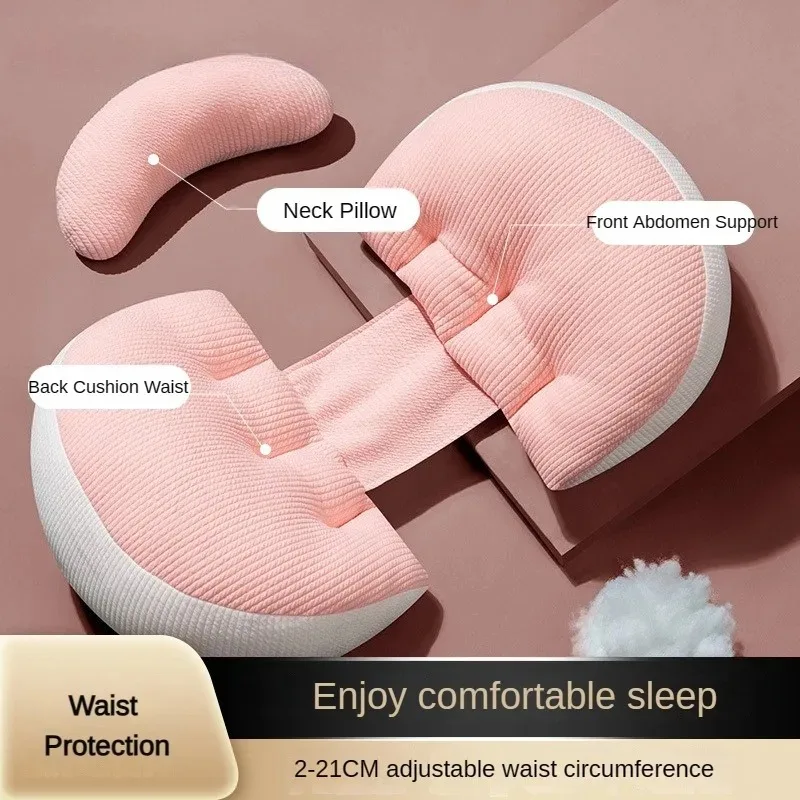 Almohada de embarazo ajustable para dormir, almohada de maternidad lavable para mujeres embarazadas, soporte suave para cintura, Abdomen