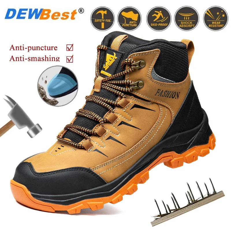 mid-cut-men's-impact-resistant-puncture-resistant-steel-toe-durable-non-slip-breathable-safety-shoes-for-construction-sites
