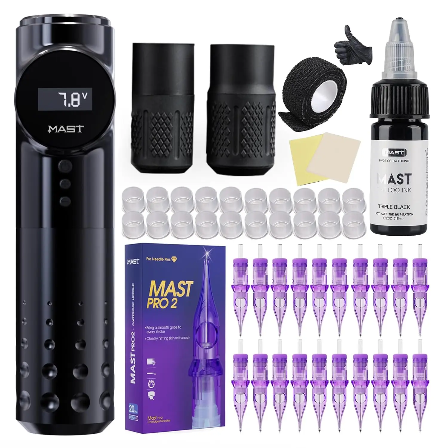 

Mast Archer Wireless Tattoo Machine 3.5mm Stroke 2000mAh Battery Rotary Tattoo Gun with Powerful Motor By Mcore Permanent Makeup