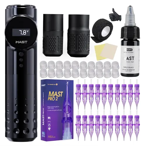 Máquina de tatuaje inalámbrica Mast Archer, pistola de tatuaje rotativa con batería de 3,5mm de carrera de 2000mAh con potente Motor de maquillaje permanente Mcore