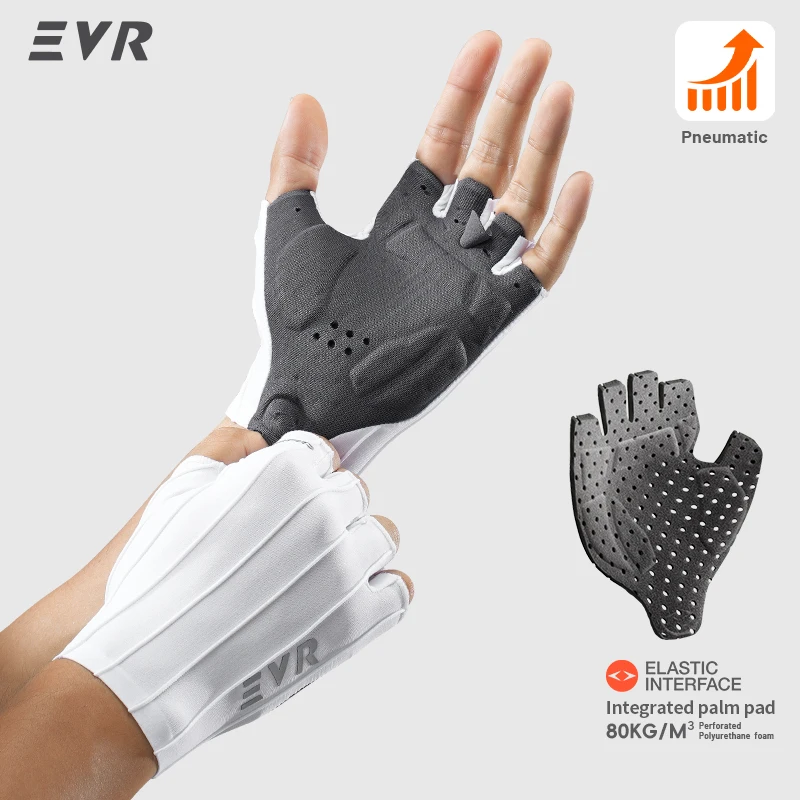 EVR Sommer-Fahrradhandschuhe PALM Double Arrow Fahrrad-Kurzfingerhandschuhe Vollflächige Stoßdämpfende MTB Fahrrad-Pneumatikhandschuhe