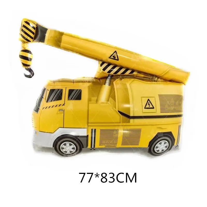 1PCS/PACK Construction Crane Excavator Engineering VehicleFoil Balloons Cement Truck Baby Shower Boys Birthday Party Supplies