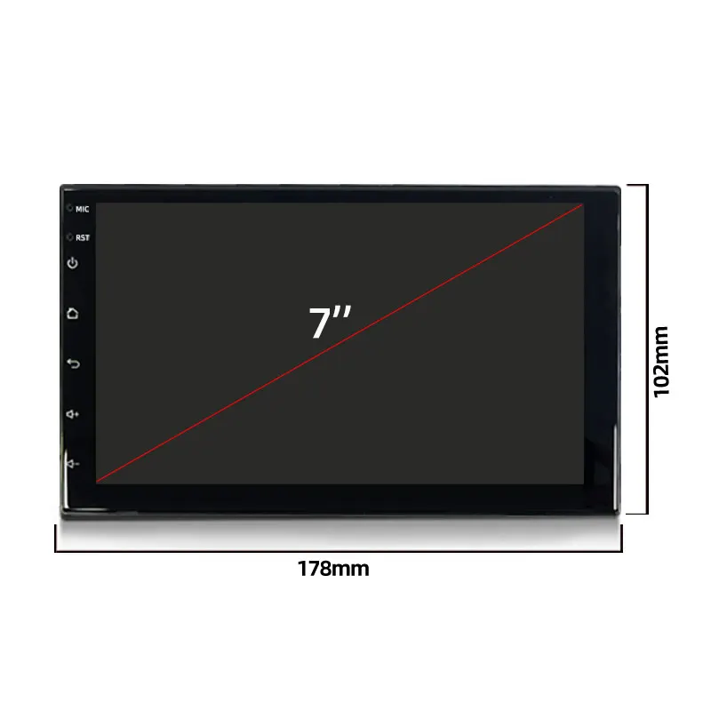 Car Media Player, 2 DIN Frame, Double Ding, Auto Accessory, 7 Inch, Radio, MP5, Mounting Accessory, 178x102mm