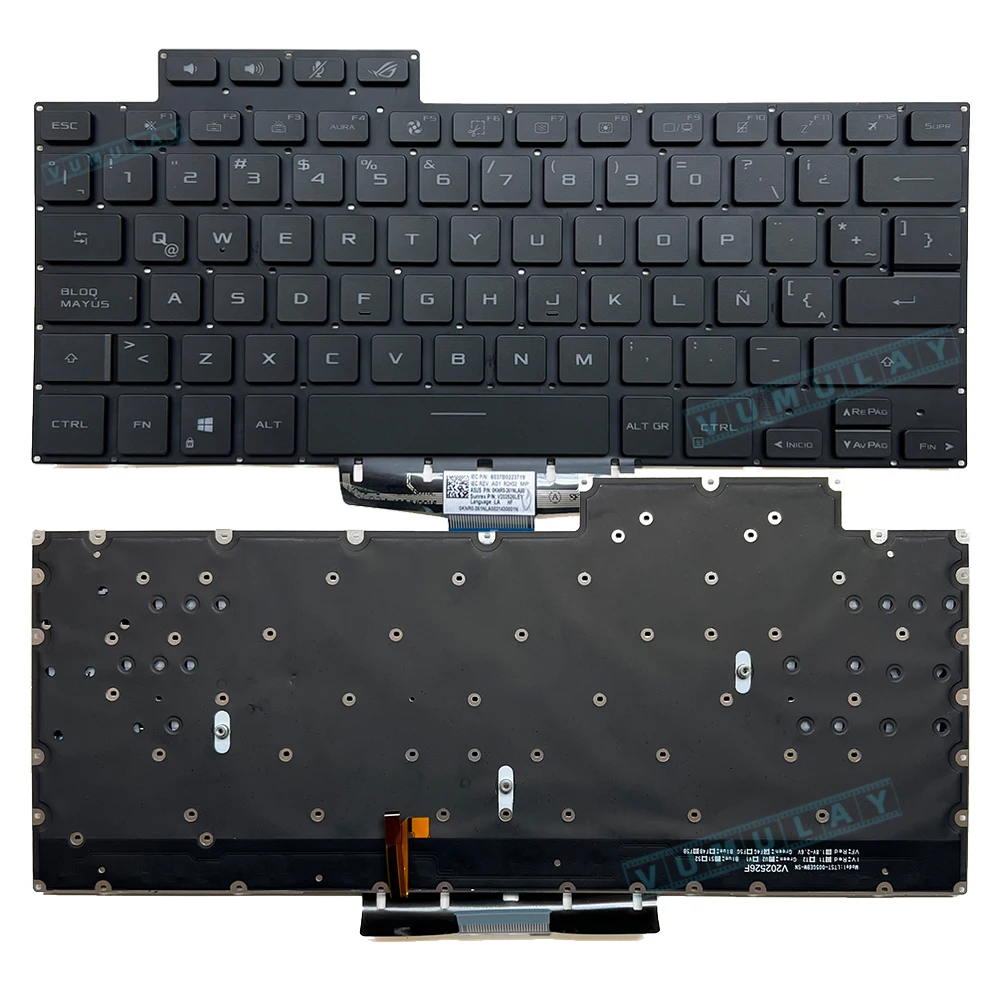 Latin RGB Backlit Keyboard for ASUS ROG M16 GU603 GU603ZE GU603ZW GU603ZX GU603ZM GU603ZI GU603VV GU603H GU603HR GU603HM, GA503