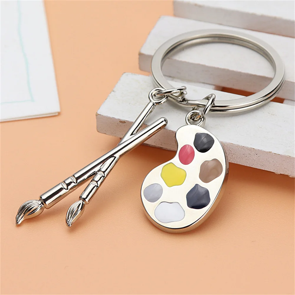 Creative Palette Keychain Practical Gadget Keychain Portable Multi-purpose Metal Ornaments Creative Small Gift