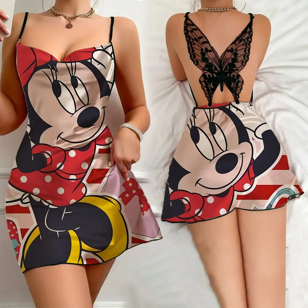 Sleepwear for Women Charmimg Sexy Female Nightwear New Summer Sleevesless Women's Home Dresses Cartoon Pattern Female Pajama