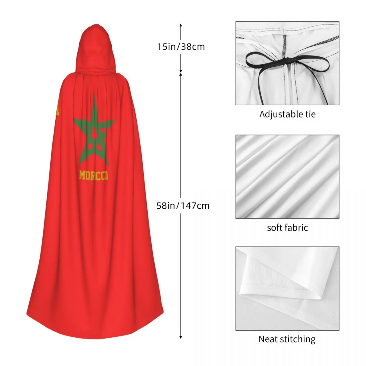 Hooded Cloak Unisex Cloak with Customise HoodCloak Vampire Witch Cape Cosplay