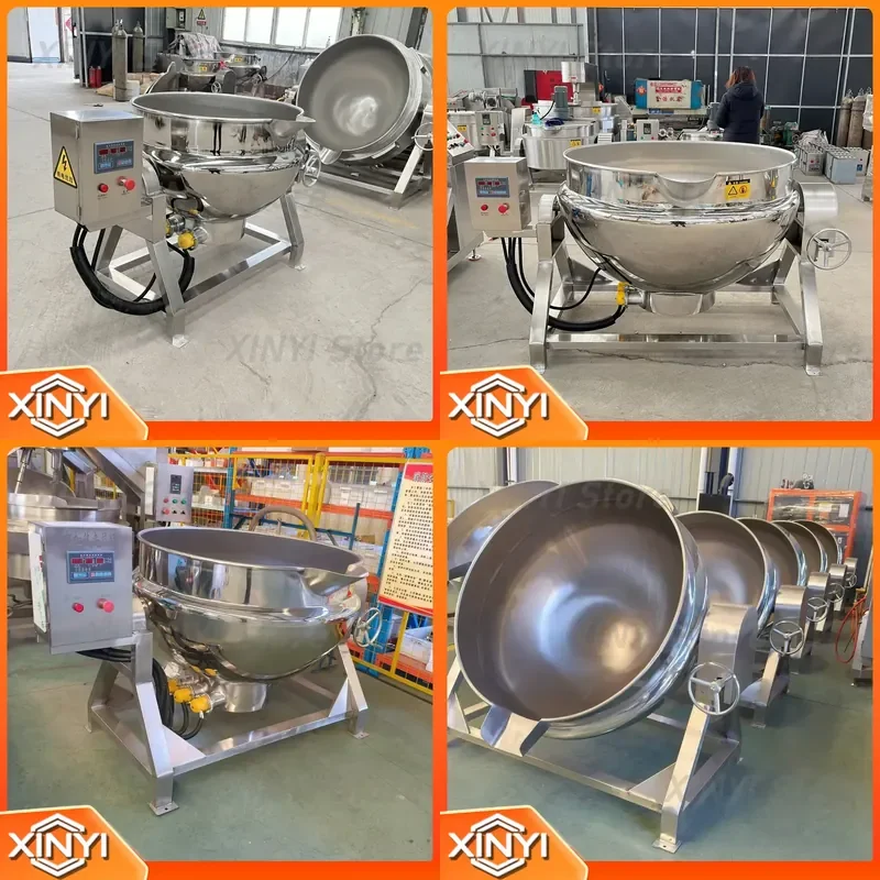 for Stainless Steel Electric Heating Sandwich Pot Tilted Large Soy Sauce Beef Braised Soup Pot Cooked Food Braised Sandwich