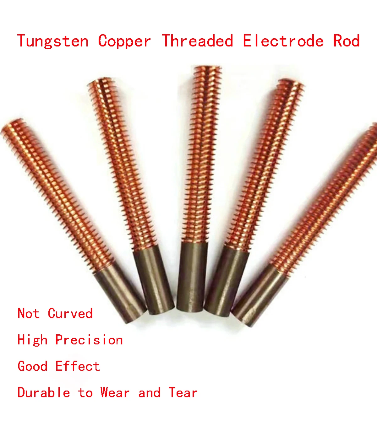 1Pcs W70Cu30 Tungsten Copper Tapping Electrodes EDM Machine Screw Thread Anode Electrode Metric M1.2-M24 Length 40mm - 120mm