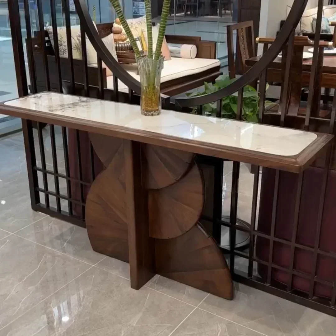 New Chinese ebony end view table entrance table modern simple style solid wood