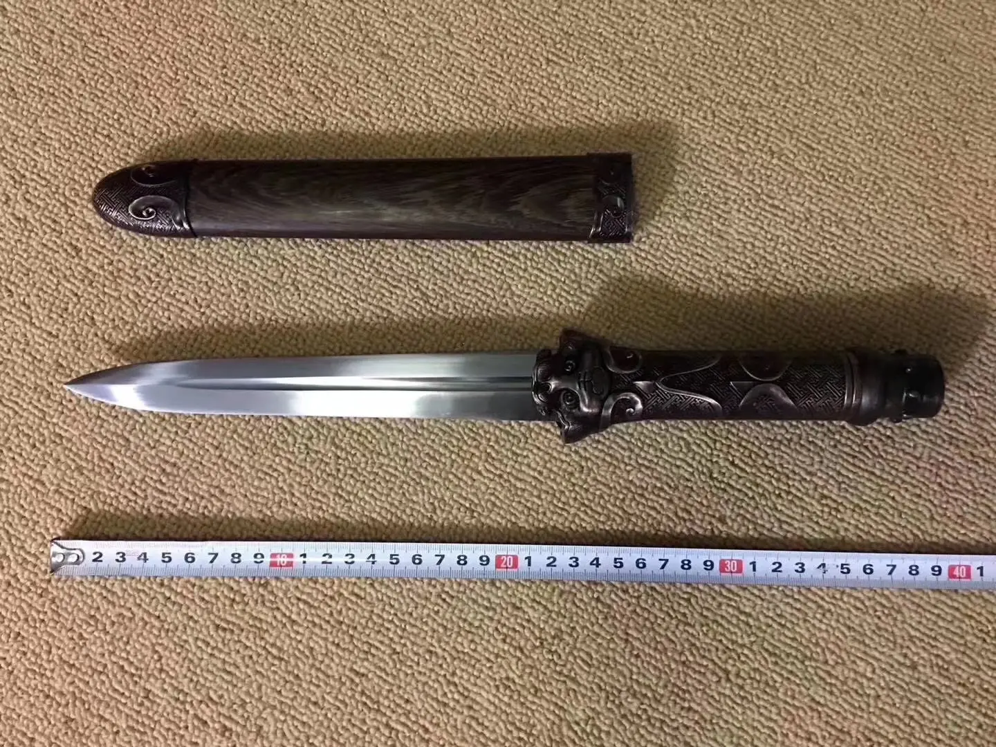 41cm Medieval Lion Jian Steel Ninja Tang Sword Samurai Kung Fu short sword Martial arts weapon Sharp katana