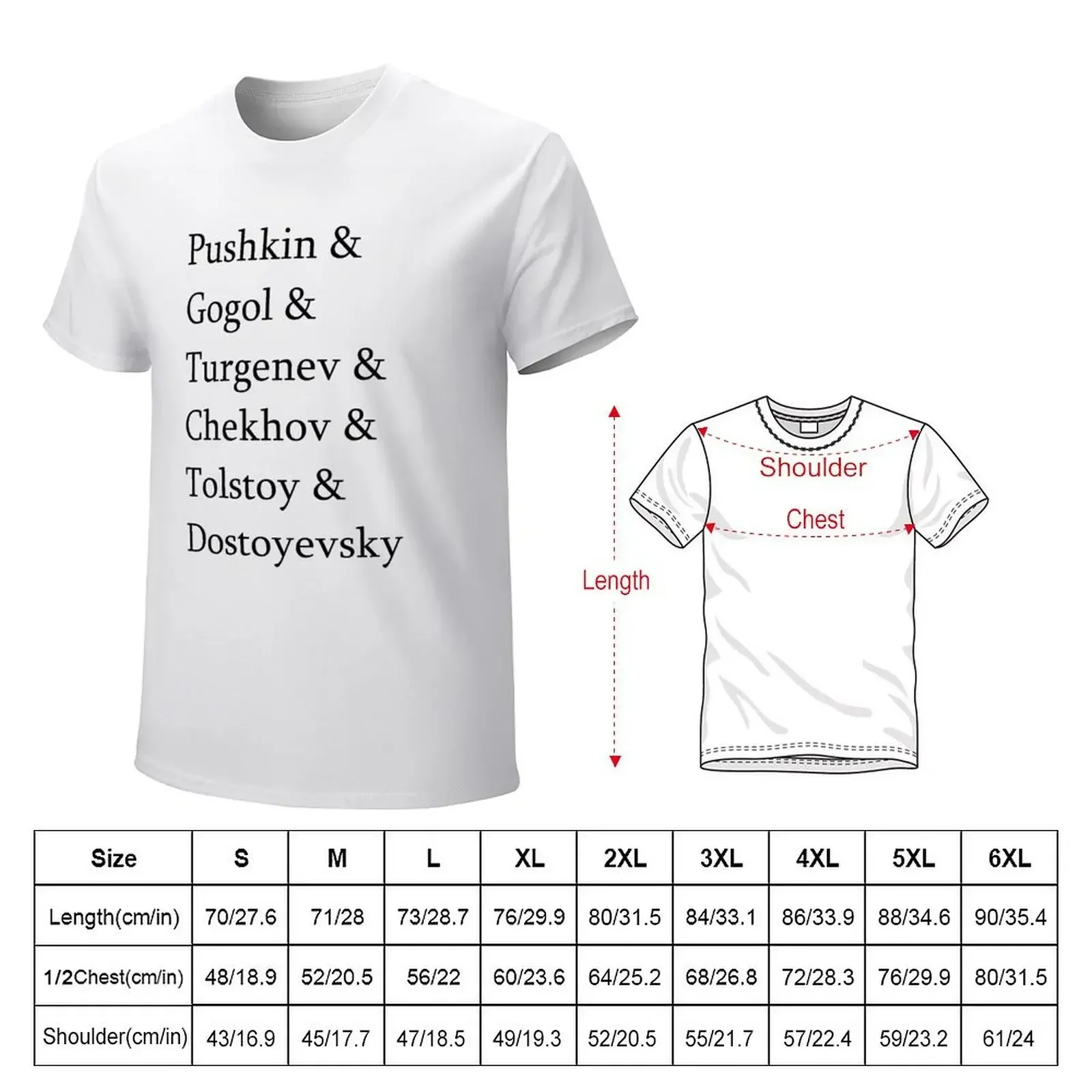 Russian Authors T-Shirt (Black) T-shirt funnys for a boy mens t shirts casual stylish