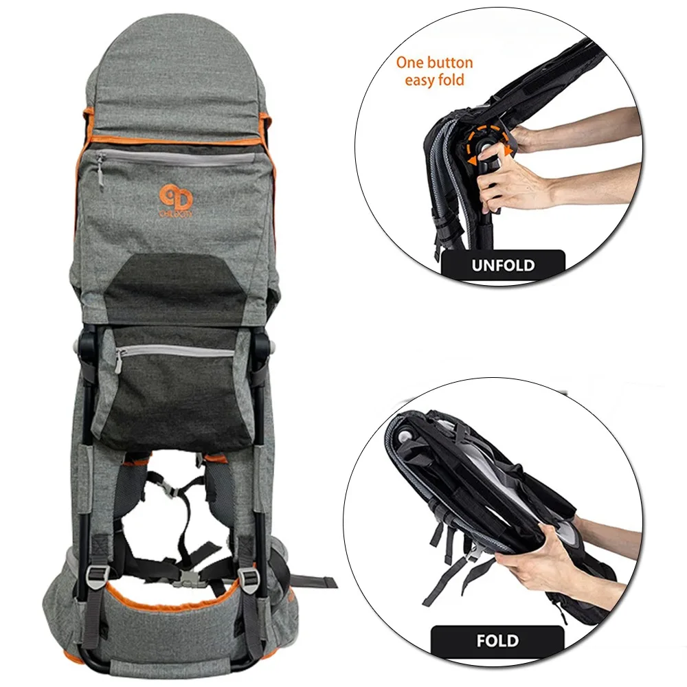 

Детское сиденье-коляска для прогулок с навесом, на плечевые ремни, для активного отдыха на природе