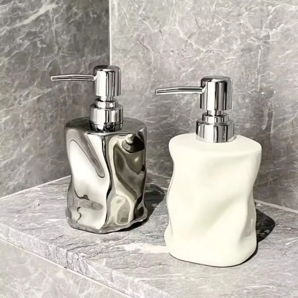 New 400ml Press Lotion Bottle Irregular Portable Shampoo Soap Dispenser Bathroom Accessories Refillable Hand Sanitizer Bottle