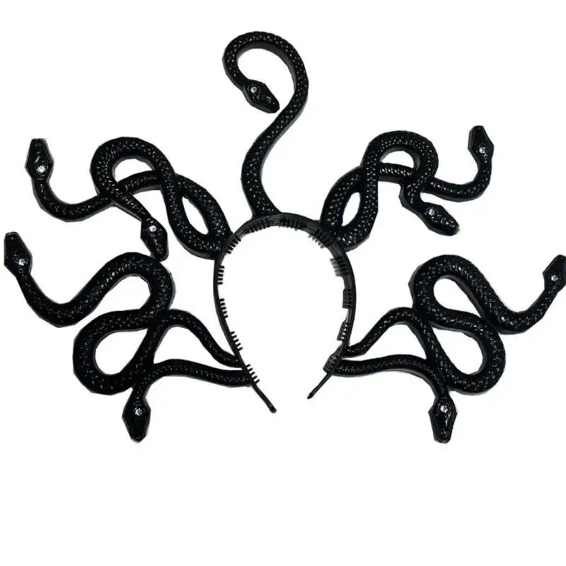 A52E Fashion Snake Hairband Halloween Headband Masquerade Snake Hair Hoop Party Props