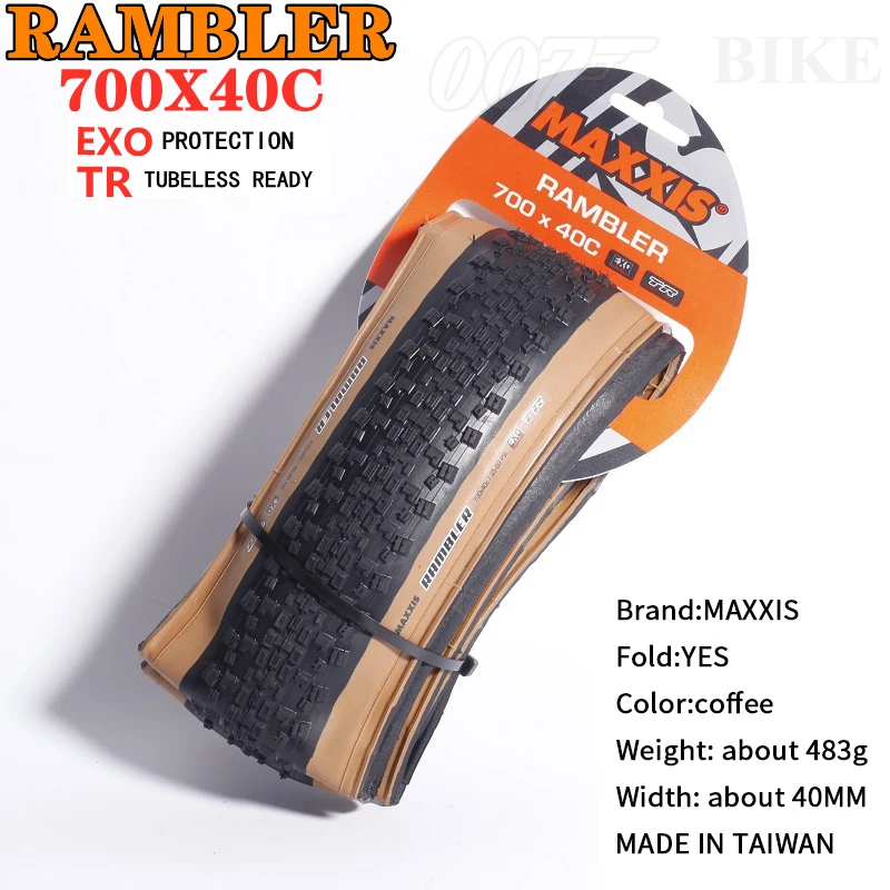 MAXXIS RAMBLER TUBELESS 700x38C/40C/45C/50C 650x47B 27.5x1.5 GRAVEL/ADVENTURE  And Dirt Road Racing Tire of Bicycle