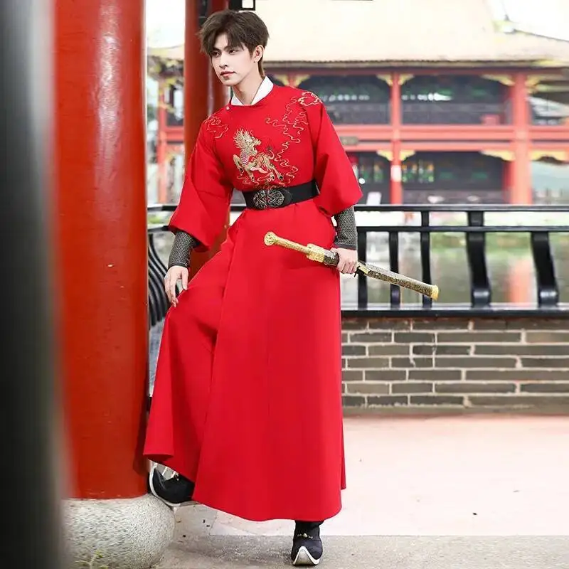 estilo-chines-em-torno-do-pescoco-hanfu-robe-conjunto-tamanho-grande-vermelho-longo-casaco-estudante-grupo-uniforme-masculino-feminino-modelo-tradicional-dinastia-tang