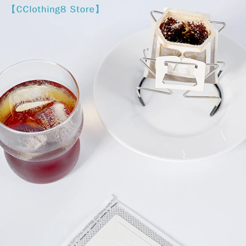 Cafe Drip Bag Holder Stainless Steel Outdoor Japanese Style Hanging Ear Coffee Filter Holder Portable Stand【AliS8】 view 5