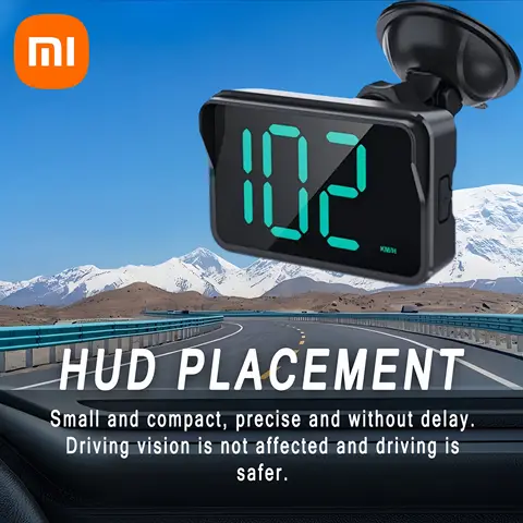 Xiaomi S9 자동차 HUD 범용 GPS 속도계 프로젝터 OBD Plug&Play 차량용 디지털 대시보드 AR 네비게이션 안전 운전