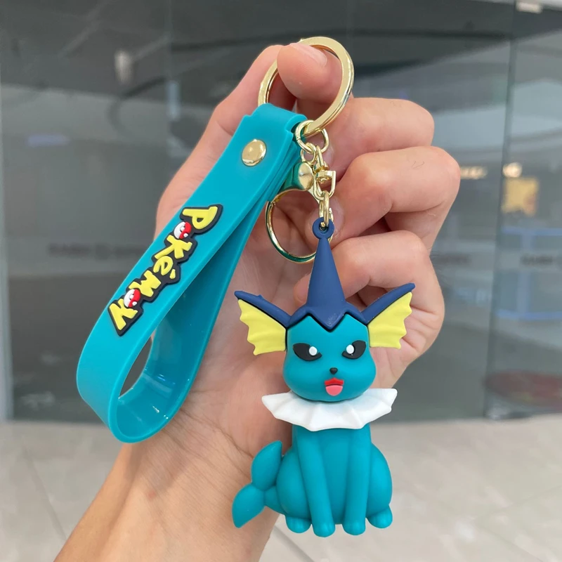 Pokémon Eevee Familie Schlüsselanhänger Cartoon Puppe Schultasche Anhänger Auto Schlüsselanhänger Anhänger kleines Geschenk